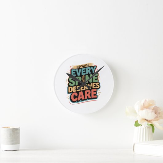 Elke wervelkolom verdient zorg chiropractor citaat ronde klok (Huis)
