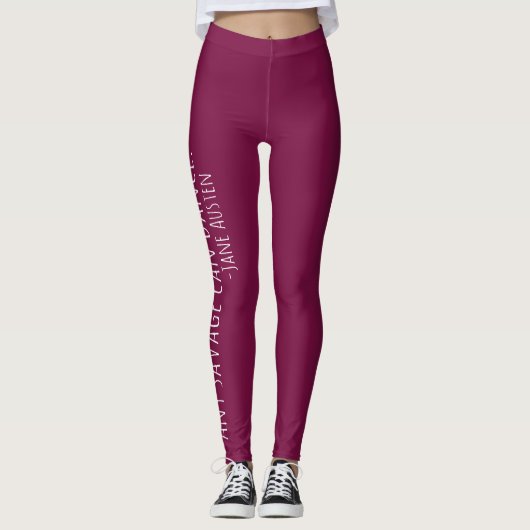 "Elke wilde kan dansen" het Citaat van Jane Austen Leggings (Voorkant)
