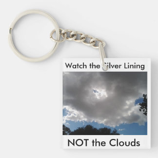 Elke wolk heeft een zilveren randje sleutelhanger