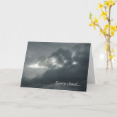 Elke wolk heeft een zilveren voering kaart (Gele Bloem)