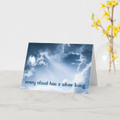 Elke wolk heeft een zilveren voering kaart (Gele Bloem)