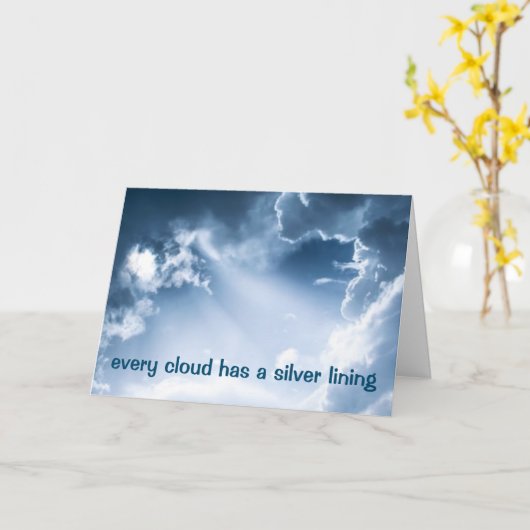 Elke wolk heeft een zilveren voering kaart (Gele Bloem)