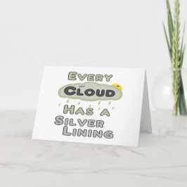 Elke wolk heeft een zilveren voering kaart
