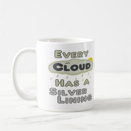 Elke wolk heeft een zilveren voering koffiemok