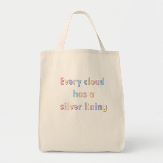 Elke wolk heeft een zilveren voering tote bag (Voorkant)