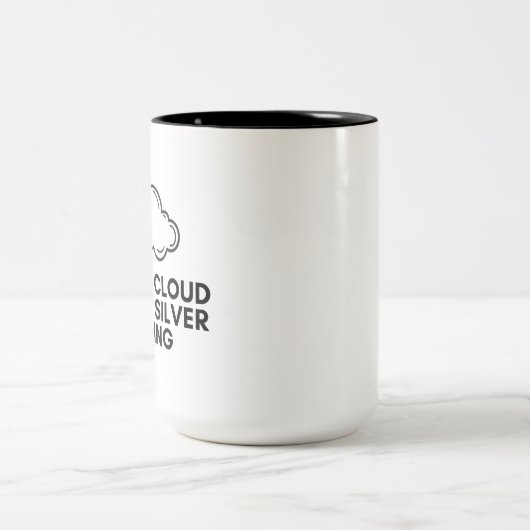 Elke wolk heeft een zilveren voering tweekleurige koffiemok (Center)