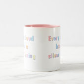 Elke wolk heeft een zilveren voering tweekleurige koffiemok (Center)