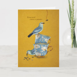 Elke zaad heeft een beloftekaart en enveloppe kaart