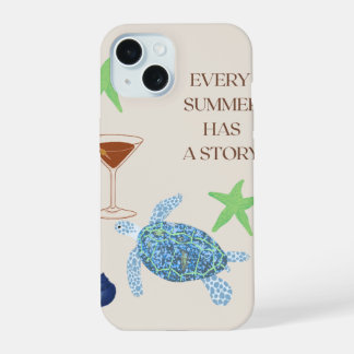 Elke Zomer Heeft Een Verhaal Strand Esthetiek Hoes iPhone 15 Case