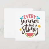 Elke zomer heeft een verhaal, Zomer avonturen Bedankkaart (Voorkant / Achterkant)