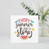 Elke zomer heeft een verhaal, Zomer avonturen Bedankkaart (Staand voorkant)