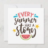 Elke zomer heeft een verhaal, Zomer avonturen Bedankkaart (Voorkant)