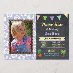 Elke zondag Aloha Tropische Foto doet een uitnodig Kaart