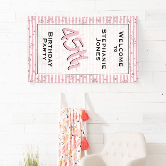 Elke zondag - Bleke roze/witte strepen Spandoek (Insitu)