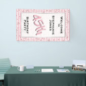 Elke zondag - Bleke roze/witte strepen Spandoek (Beurs)