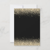 Elke zondag Gold Black Modern Glitter Kaart (Achterkant)