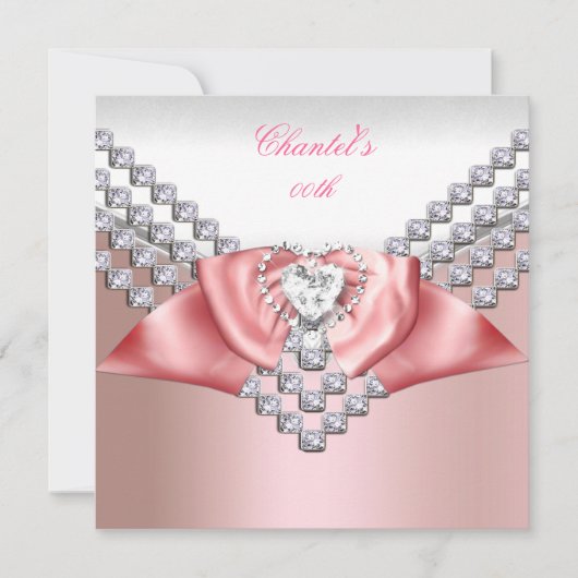 Elke zondag koraal roze 2 bowpap kaart (Voorkant)