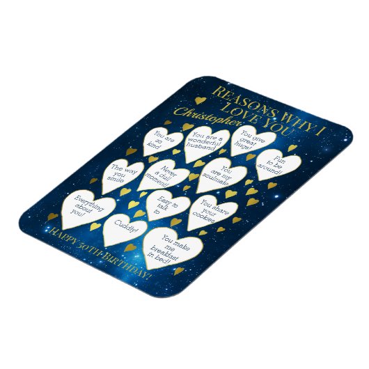 Elke zondag redenen waarom ik van je hou magneet (Linkerzijde)