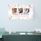 Elke zondag Roos Gold Stars 3 Foto's Spandoek (Beurs)