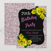 Elke zondag Roze gele rozen Kaart (Voorkant / Achterkant)