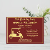 Elke zondag van de dag Golf Red Gold Kaart (Staand voorkant)