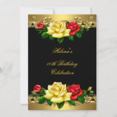 Elke zondag van de Elegant Red Gold Rozen 3 Kaart (Voorkant)