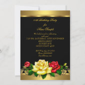 Elke zondag van de Elegant Red Gold Rozen 3 Kaart (Achterkant)