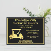 Elke zondag van de Golf van Grof Zwart goud Kaart (Staand voorkant)