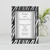 Elke zondag van de zwarte witte Zebra Kaart (Staand voorkant)