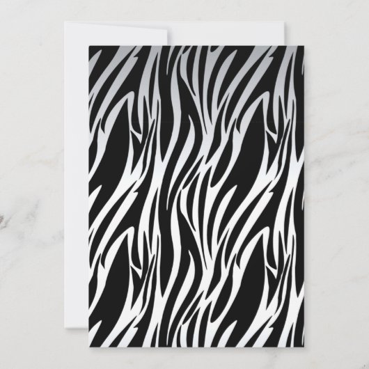 Elke zondag van de zwarte witte Zebra Kaart (Achterkant)