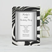 Elke zondag van de zwarte witte Zebra Kaart (Staand voorkant)