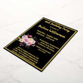 Elke zondag zwart goud folie uitnodiging (Gedraaid)