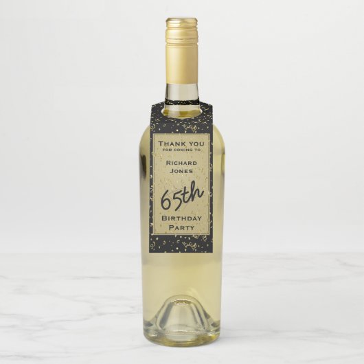 Elke zondag - zwart/goud over de heuvel flessenhanger (Op fles)