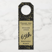 Elke zondag - zwart/goud over de heuvel flessenhanger (Voorkant)