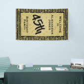 Elke zondag - Zwarte en gouden strepen Spandoek (Beurs)