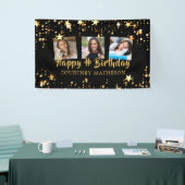 Elke zondag zwarte gouden sterren Foto naam Spandoek (Beurs)