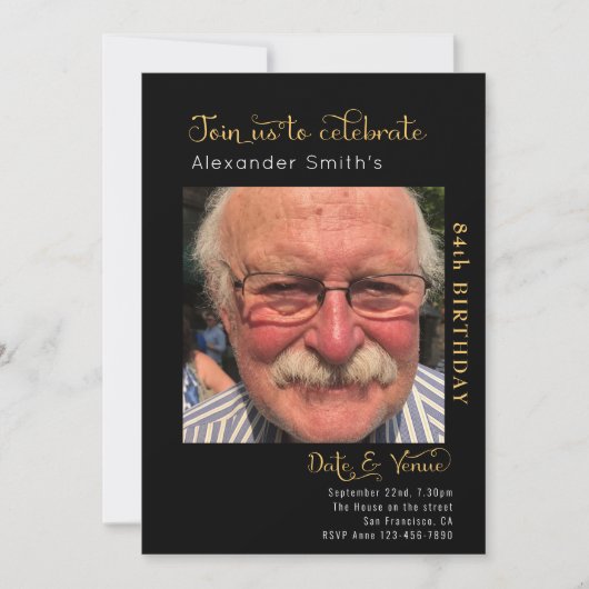 Elke zondag zwarte uitnodiging (Voorkant)