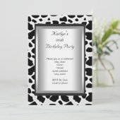 Elke zondag Zwarte Witte Koe Dierenhuid Kaart (Staand voorkant)