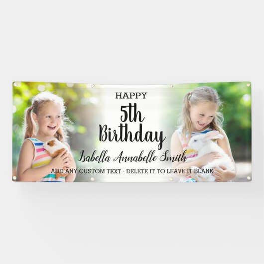 Elke zondagsmeisje Kinder foto-inklage Spandoek (Horizontaal)