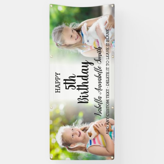 Elke zondagsmeisje Kinder foto-inklage Spandoek (Verticaal)