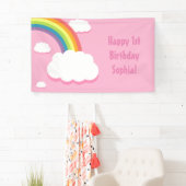 Elke zonnige roze regenboogwolk - zondagse banner (Insitu)