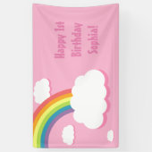 Elke zonnige roze regenboogwolk - zondagse banner (Verticaal)