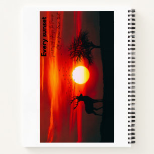 Elke Zonsondergang Nieuwe Dageraad Herten Silhouet Notitieboek