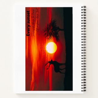 Elke Zonsondergang Nieuwe Dageraad Herten Silhouet Notitieboek