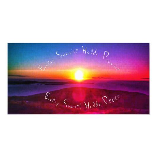 "Elke zonsopgang" — prijsopgave afdrukken Foto Afdruk (Voorkant)