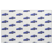 Elkhart Blue C8 Corvette Hand getrokken schets sto Stof (Fat Quarter)