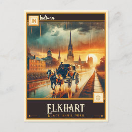 Elkhart, Indiana | Antiek Briefkaart