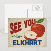 Elkhart Indiana Apple - Vintage Travel Briefkaart (Voorkant / Achterkant)