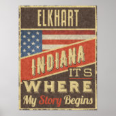 Elkhart Indiana Poster (Voorkant)