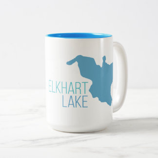 Elkhart Lake, Wisconsin Tweekleurige Koffiemok